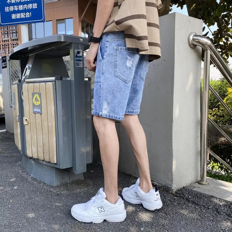Hàng Mới Về Quần Short Denim Ống Rộng Thời Trang Mùa Hè Dành Cho Nam