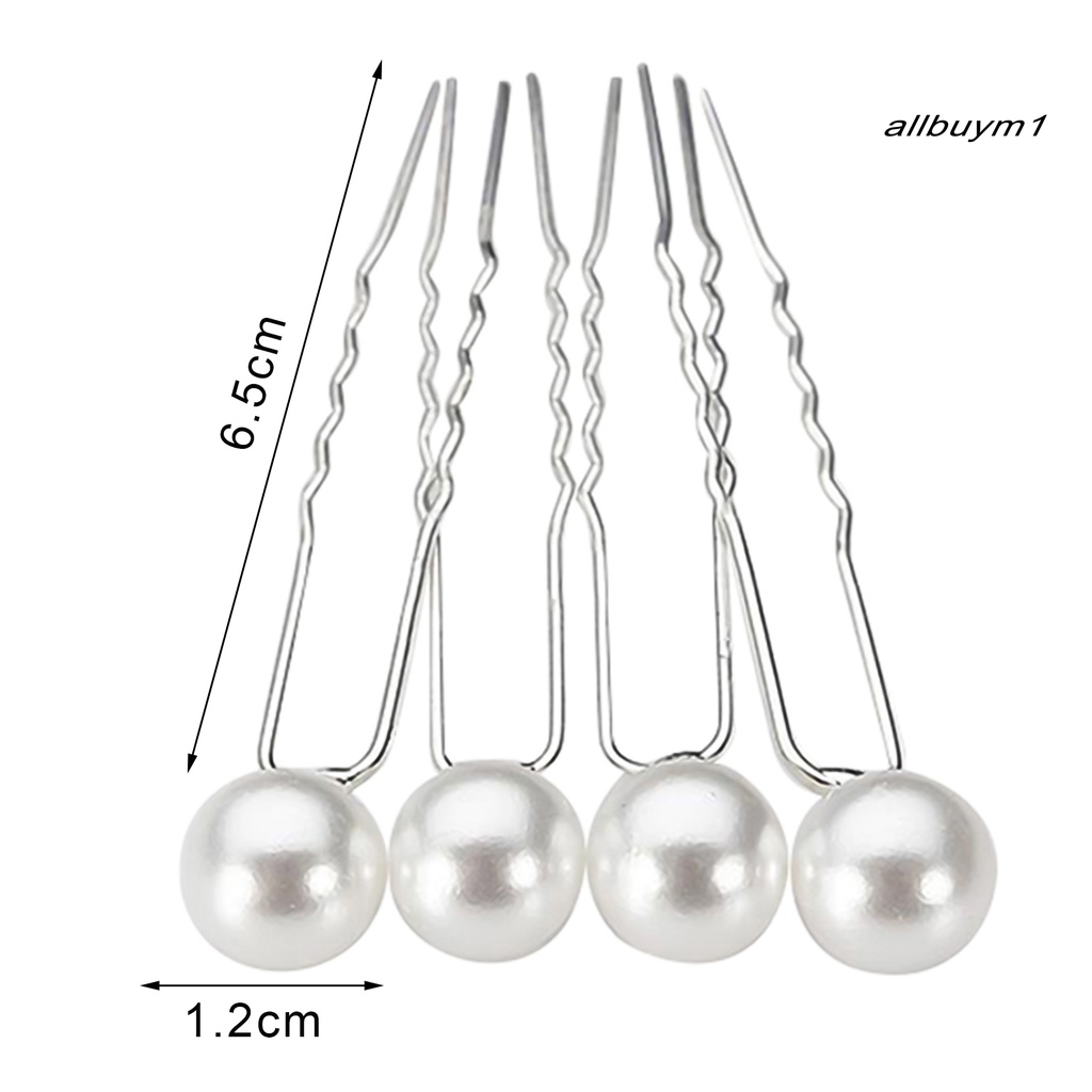 Set 20 Kẹp Tóc Đính Ngọc Trai Giả Màu Trắng Thanh Lịch Dành Cho Cô Dâu