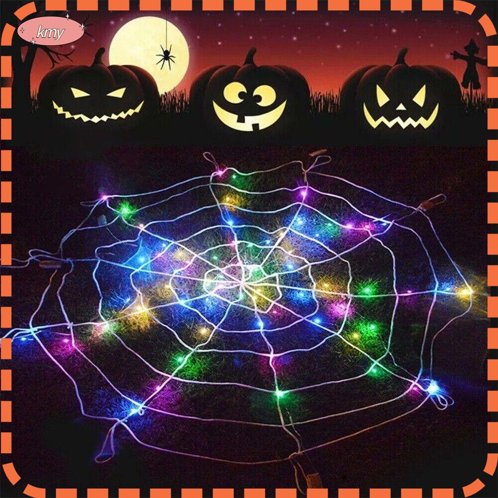 KRNY Đèn LED Cobweb Trang Trí Halloween