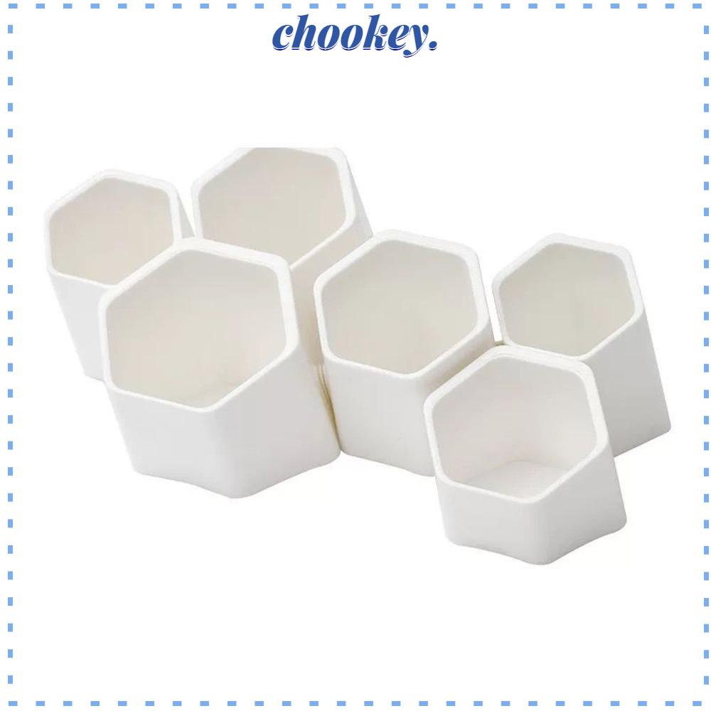 CHOOKEY Giá Đỡ Điều Khiển Từ Xa Bằng Nhựa Hình Lục Giác Màu Trắng Mới Cho Văn Phòng