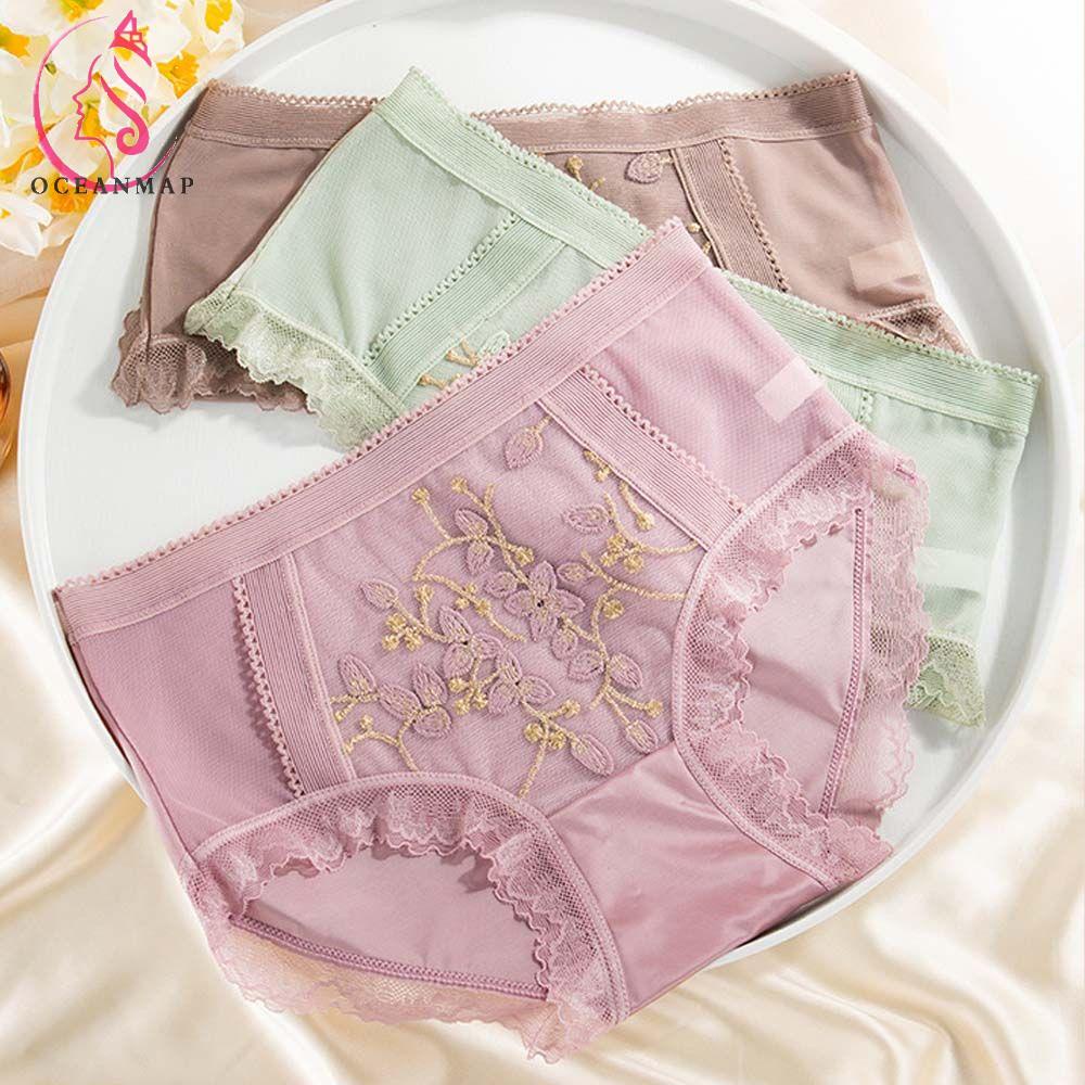 OCEANMAP Quần Lót Không Đường May Lưng Vừa Thoải Mái Phong Cách Hàn Quốc Cho Nữ