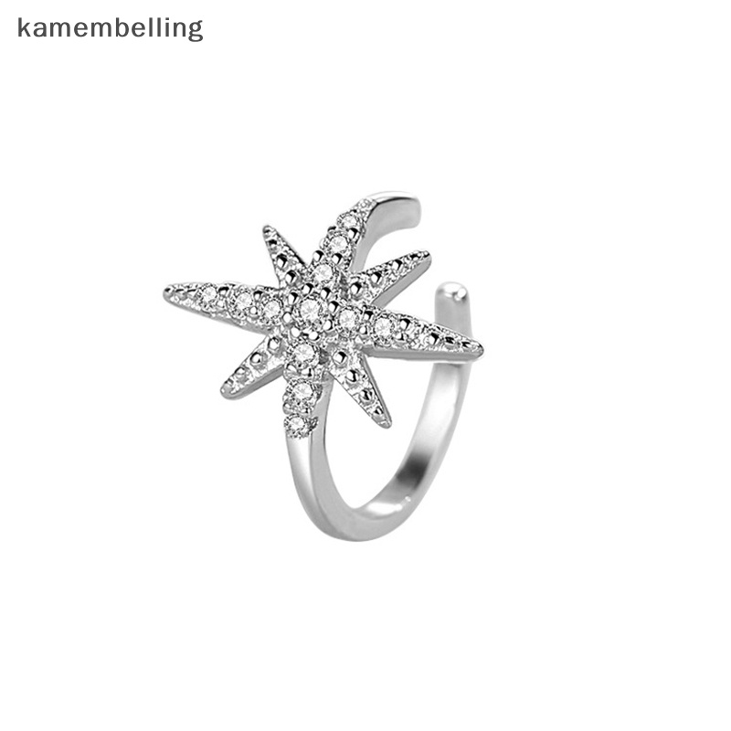 Kamembelling 1 Khuyên Kẹp Vành Tai Không Cần Bấm Lỗ Hình Ngôi Sao / Chiếc Lá / Ngôi Sao