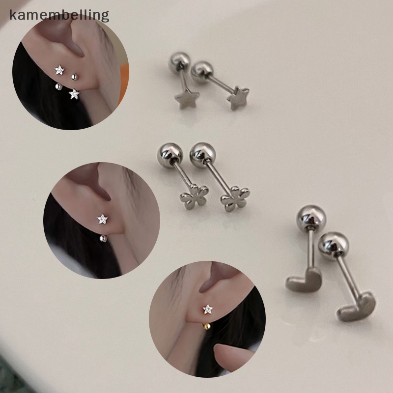Kamembelling 1 Đôi Khuyên Tai Lủng Lẳng Xỏ Sụn Tai Helix Conch Rook