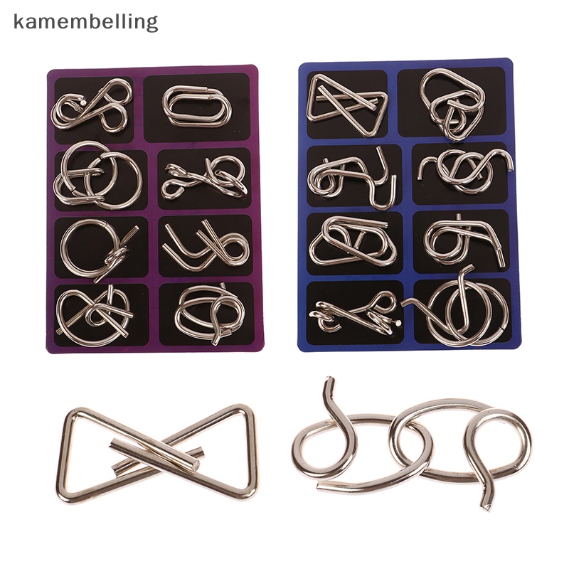 Bộ 8 Món Đồ Chơi Xếp Hình Bằng Kim Loại Giáo Dục Cho Bé Và Người Lớn