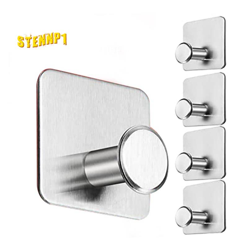 Bộ 5 Móc Treo Khăn Tắm Tự Dính Bằng Thép Không Gỉ Tiện Dụng