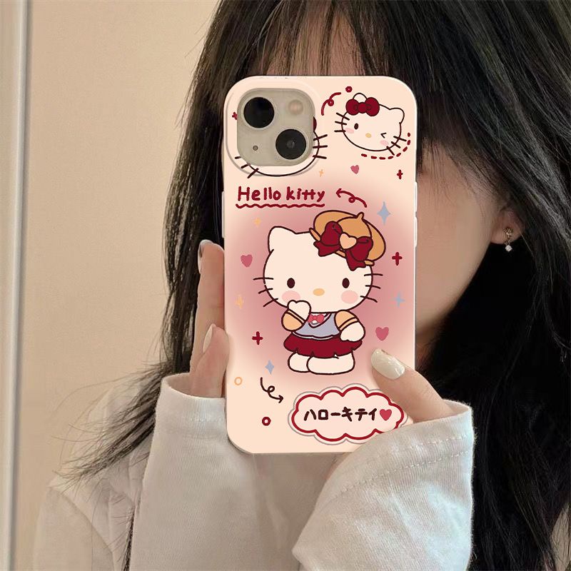 Ốp Điện Thoại Dẻo Họa Tiết Hoạt Hình Mèo Hello Kitty Dễ Thương Chống Sốc Cho Iphone7Iphone12 13 max 14pro8plus 11