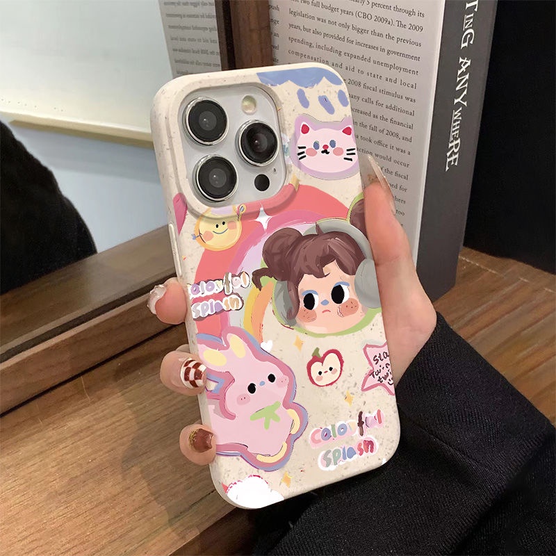 Ốp Điện Thoại Mềm Chống Sốc Hình Cô Gái Cá Tính Cho Iphone 14promax 13 11 7 8plus QN38