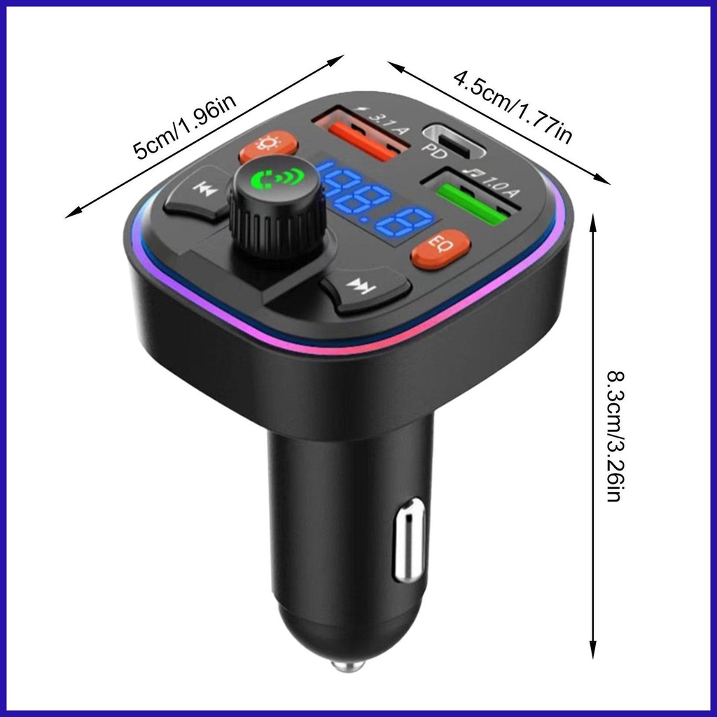 Bộ Sạc Nhanh Không Dây Kiêm Máy Nghe Nhạc MP3 FM Rảnh Tay Cho Xe Hơi