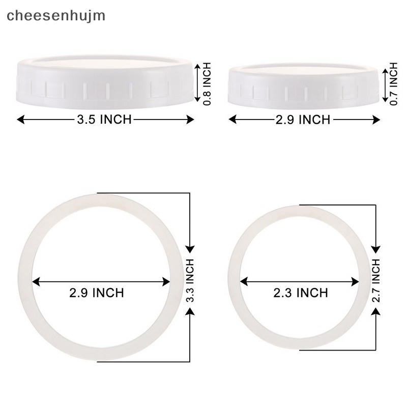 Bộ 10 Nắp Đậy Hũ Lọ Bằng Nhựa Đường Kính Trong 70mm / 86mm Màu Trắng