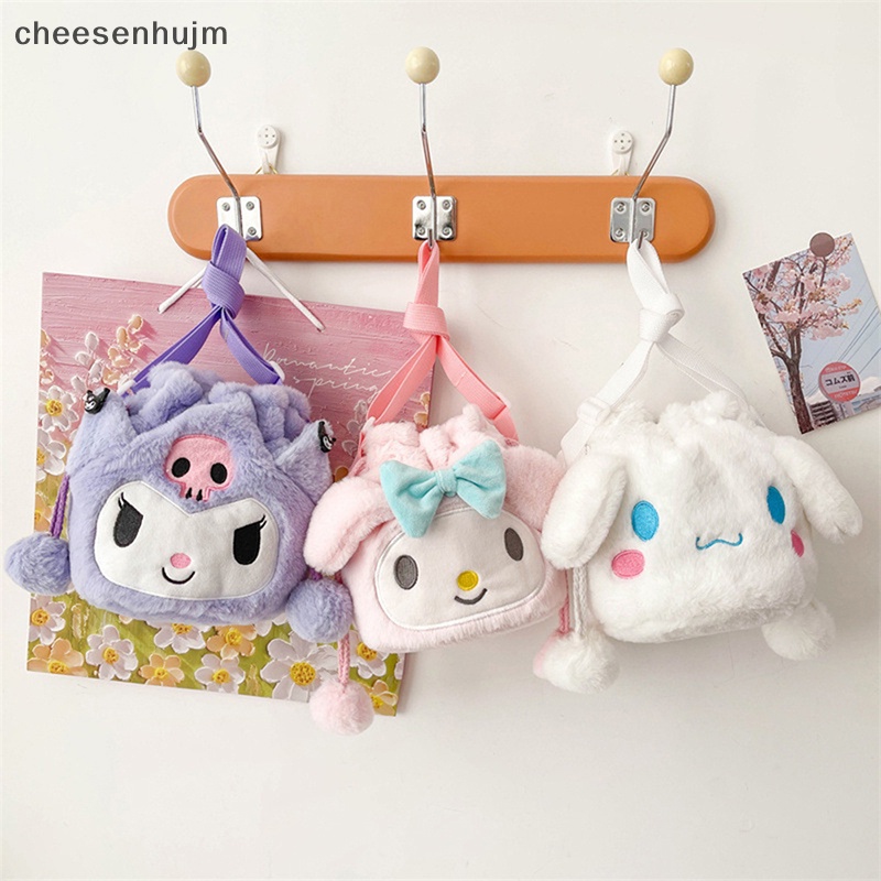 SANRIO Ba Lô Đeo Vai Hình Búp Bê Kuromi Melody Cinnamoroll Nhồi Bông Mềm Mại Dễ Thương Cho Bé Gái