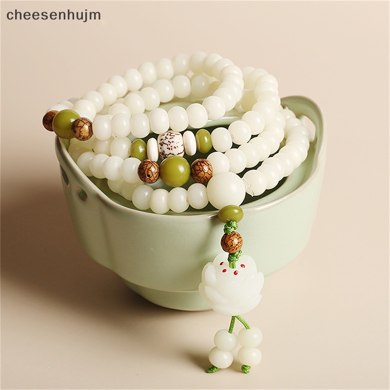 Vòng Tay Chuỗi Hạt Bồ Đề Màu Trắng Tự Nhiên