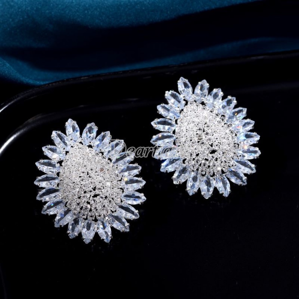 Khuyên Tai Zircon Nhẹ Sang Trọng Cho Tiệc Cưới Với Bông Tai Hình Giọt Nước Sang Trọng Khí Chất, Cài Tóc Cao Cấp