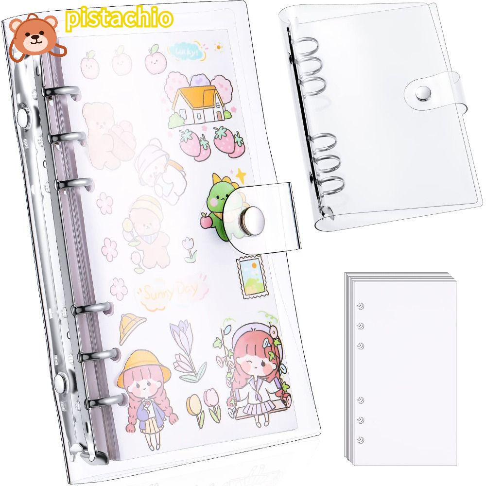 PISTA Album Sưu Tầm Nhãn Dán Trong Suốt Khổ A6 50 Trang Có Thể Tái Sử Dụng