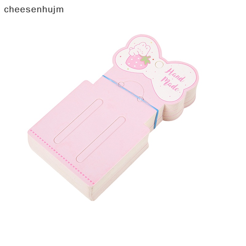 Set 50 Thẻ Giấy Treo Trưng Bày Kẹp Tóc Hình Nơ Dễ Thương DIY