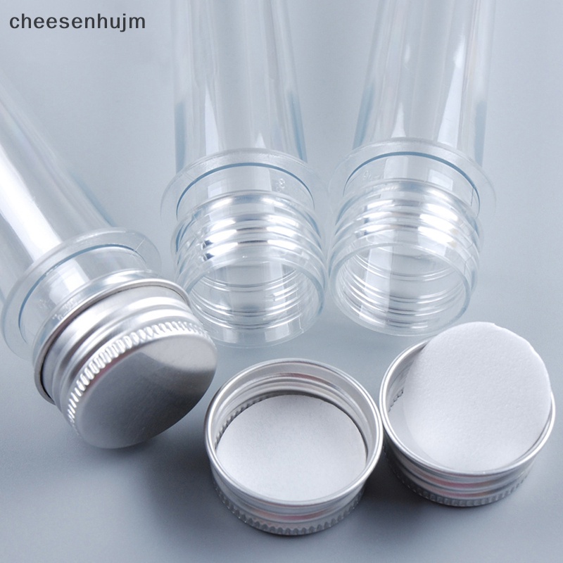 Set 10 Ống Nghiệm 50ml Bằng Nhựa Trong Suốt Có Nắp Vặn Tiện Dụng Cho Phòng Thí Nghiệm / Kẹo
