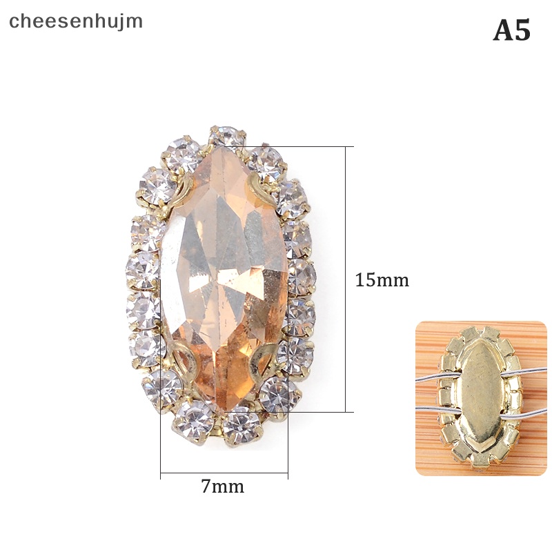 Viên Đá Pha Lê 7x15mm Dùng May Quần Áo DIY