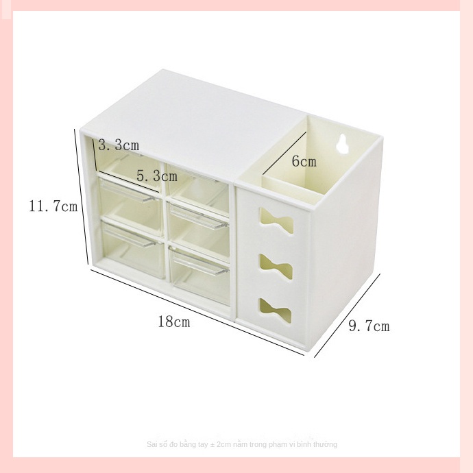Hộp đựng đa năng để bàn Hộp Đựng Mỹ Phẩm / Trang Sức / Cà Vạt / Nơ Để Bàn Chống Bụi Tiện Dụng