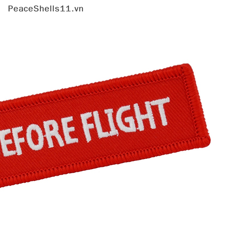 Móc Khóa Thêu Chữ PeaceShells Kiss Me Before Flight Kiss Me After Flight
