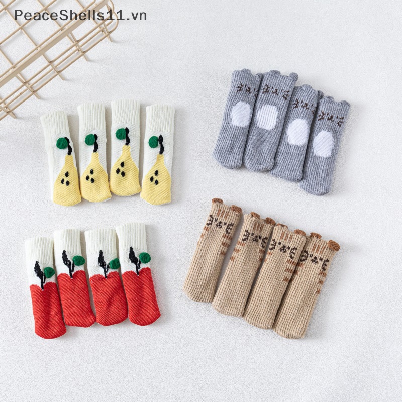 Bộ 4 Vỏ Bọc Chân Ghế Dệt Kim Bảo Vệ Sàn Nhà Chống Ồn