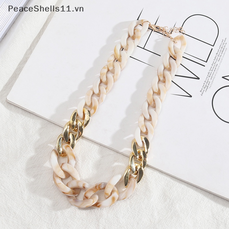 Vòng cổ Nhựa Resin Màu Hồng / Xanh Lá / Đen Thời Trang Chất Lượng Cao Thích Hợp Làm Quà Tặng Cho Nữ
