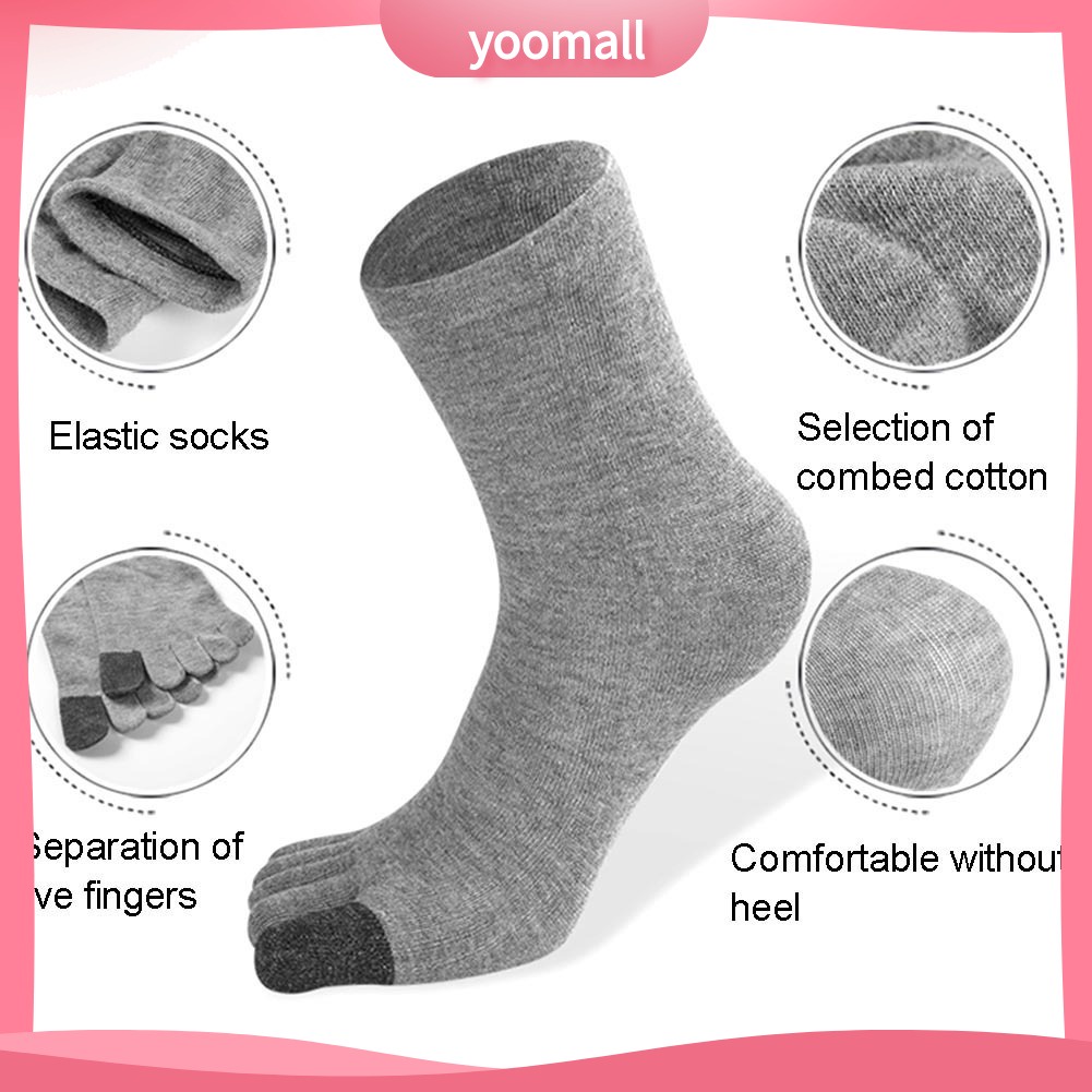 Vớ Thể Thao Năm Ngón Bằng Cotton Mềm Co Giãn Thoáng Khí Cho Nam