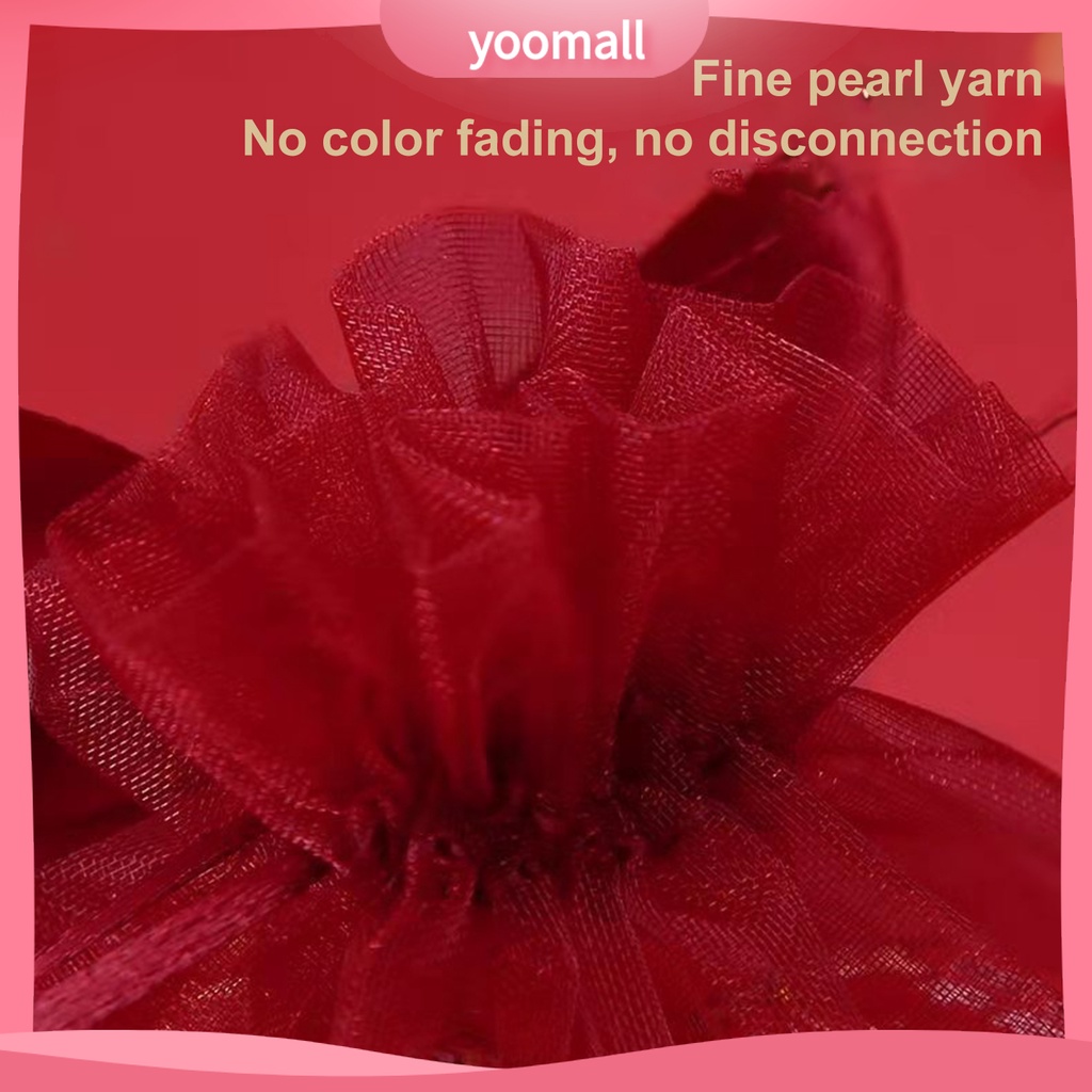 [YM] Set 10 Túi Dây Rút Đựng Quà Cưới Màu Đỏ Phong Cách Trung Hoa Dễ Mang Theo