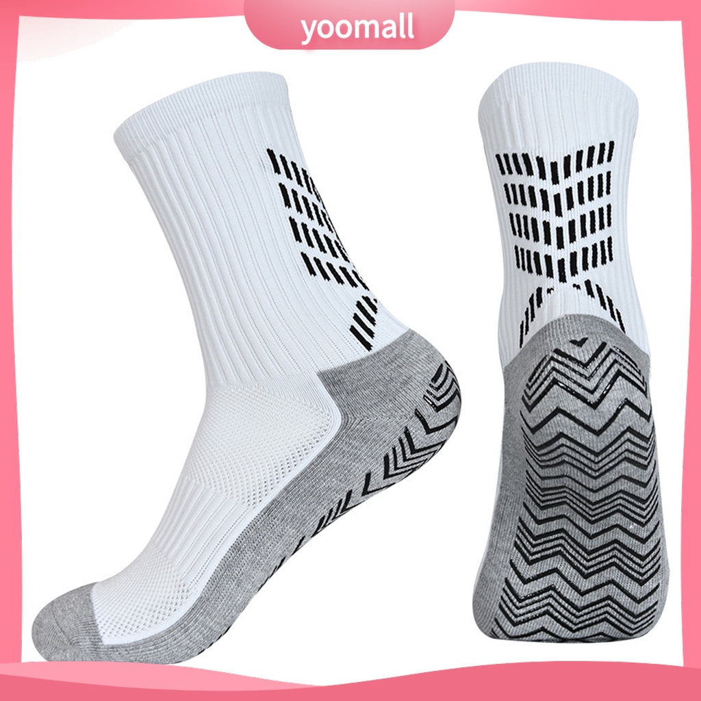 1 Đôi Vớ Thể Thao Đá Bóng Dày Trung Bình Chống Trượt In Họa Tiết Kẻ Sọc Cho Nam &amp; Nữ