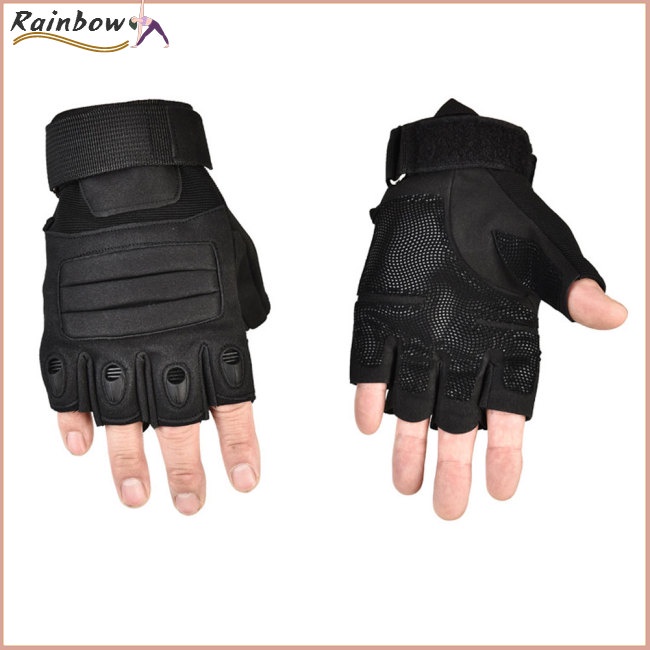 1 Đôi Găng Tay Nửa Ngón Bằng Nylon Chống Trượt Nhanh Khô Dùng Khi Lái Xe Mô Tô