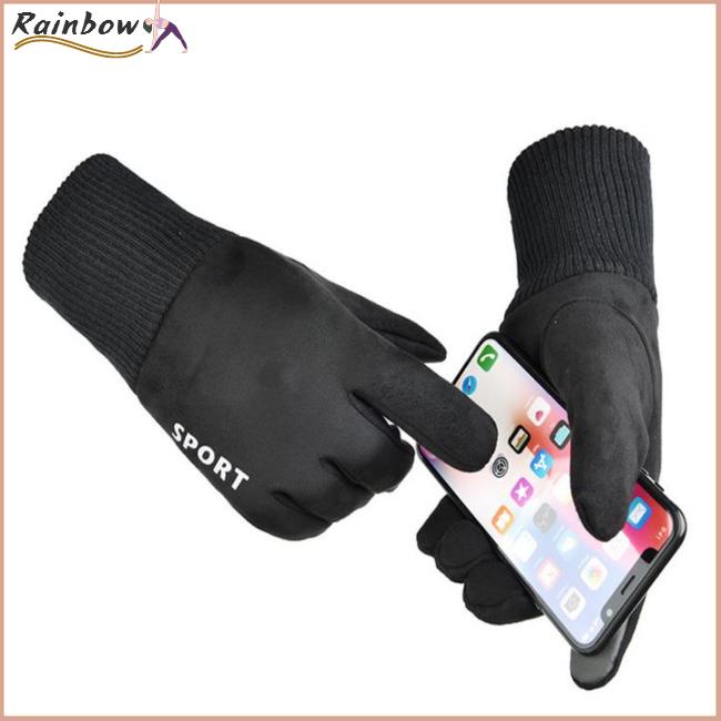 Găng Tay Thể Thao Chống Trượt Giữ Ấm Có Thể Chạm Màn Hình Cảm Ứng Dành Cho Nam Nữ
