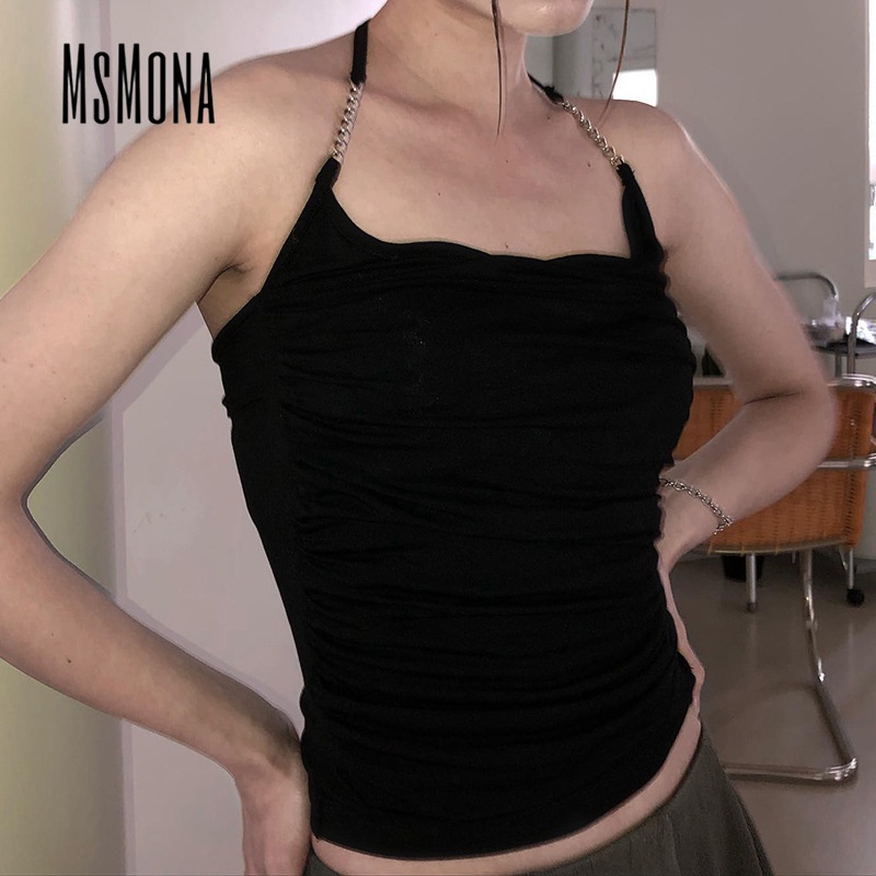 Áo Hai Dây Màu Trơn Dáng Ôm Gợi Cảm Thời Trang Cho Nữ 2023