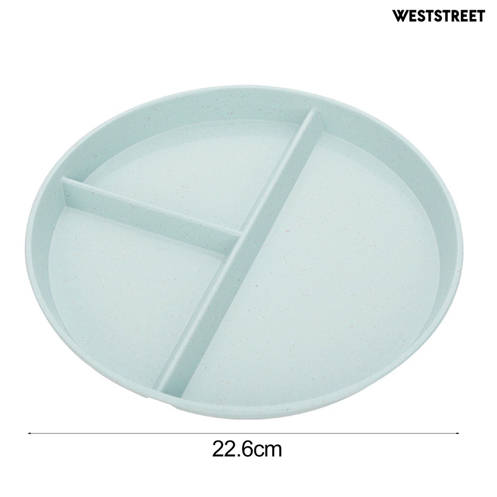 Đĩa Đựng Thức Ăn Chia Ba Ngăn Giảm Cân Không Vỡ Dành Cho Trẻ Em