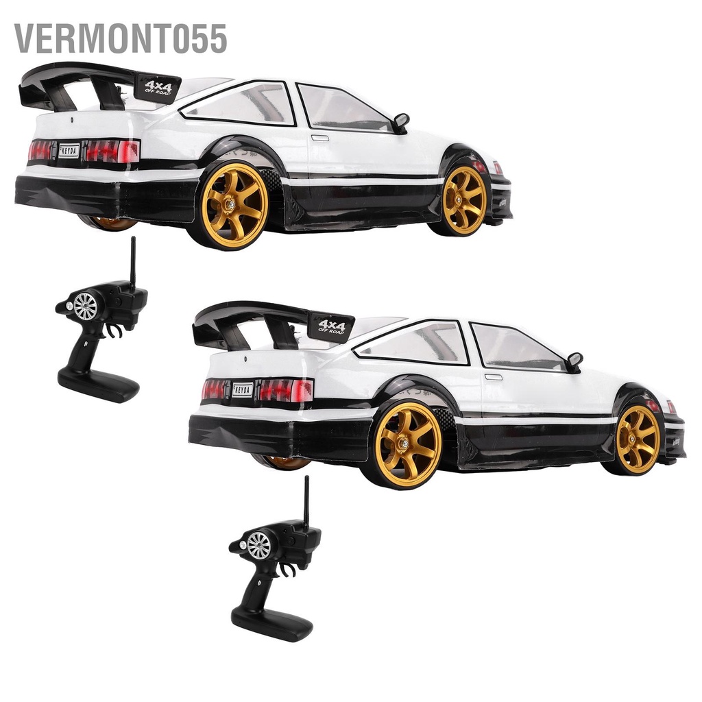 Vermont055 2.4G 1/10 RC Đồ chơi chạy pin Ổ đĩa tốc độ cao Chức năng Drifting cho 14 tuổi trở lên