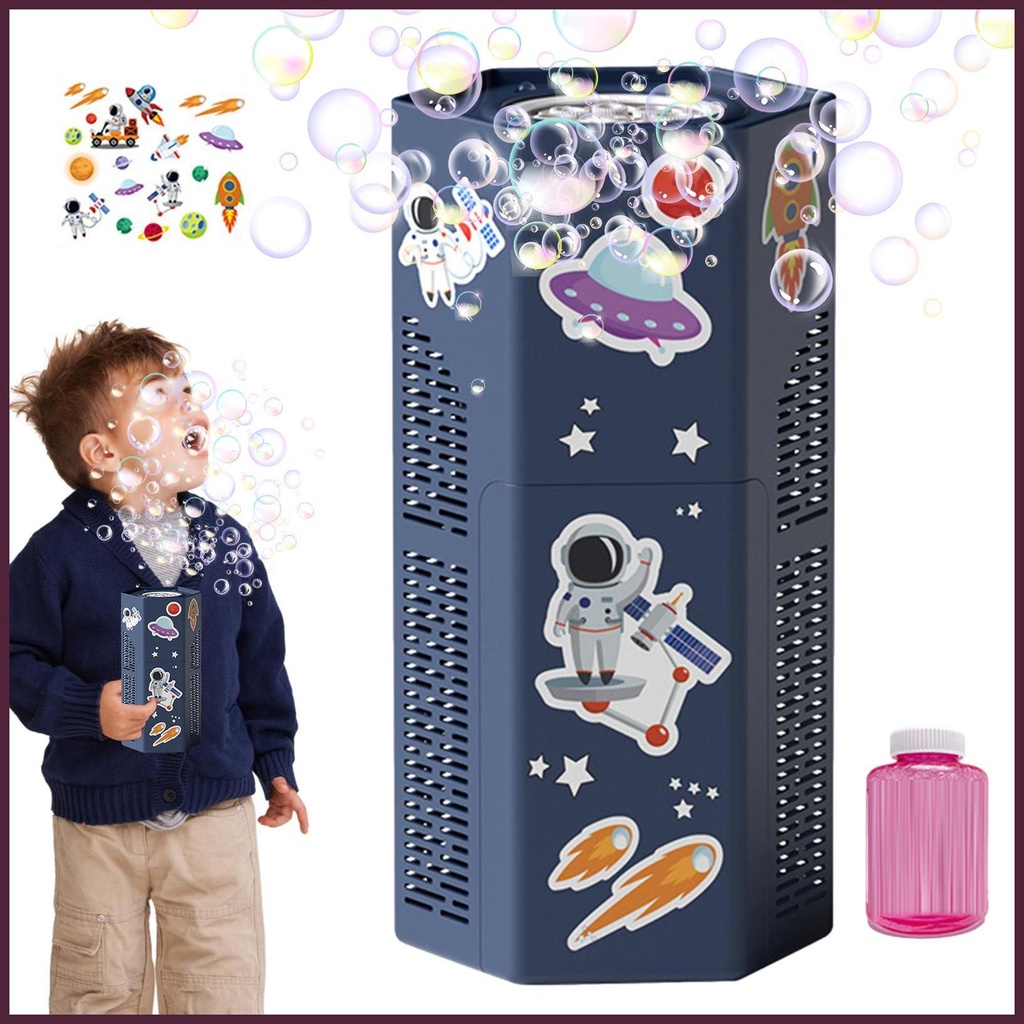 Máy Thổi Bong Bóng 12 Lỗ Hình Phi Hành Gia Có Đèn Và Âm Thanh Cho Bé