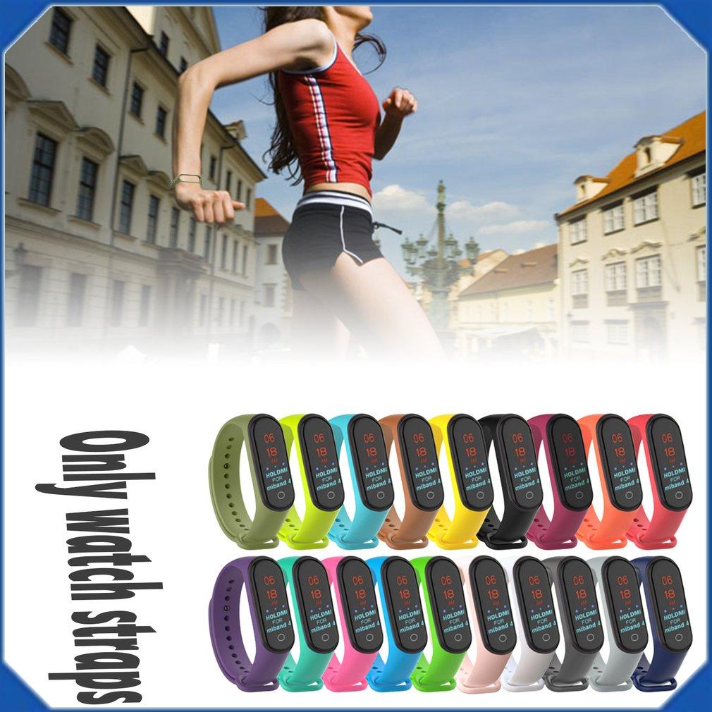 Strap For Xiaomi-Band 3/4 Silicone Wristband Bracelet Replacement Strap