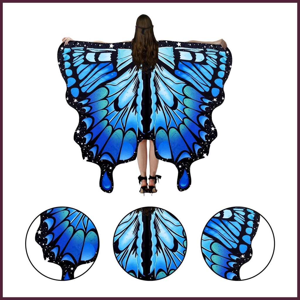 Cánh Bướm Và Mặt Nạ Hóa Trang Halloween Dát Đá