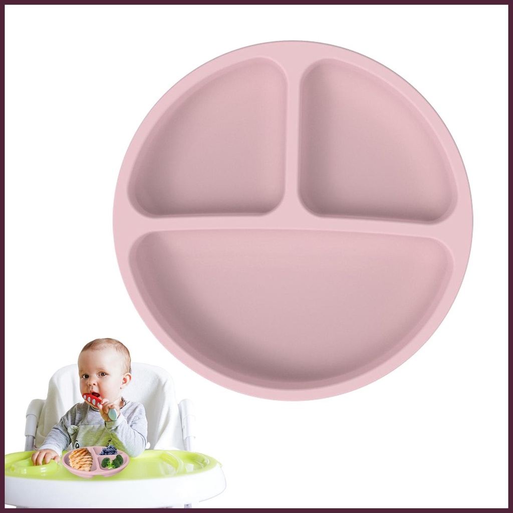 Đĩa Ăn Chia Ngăn Bằng Silicone An Toàn Dành Cho Trẻ