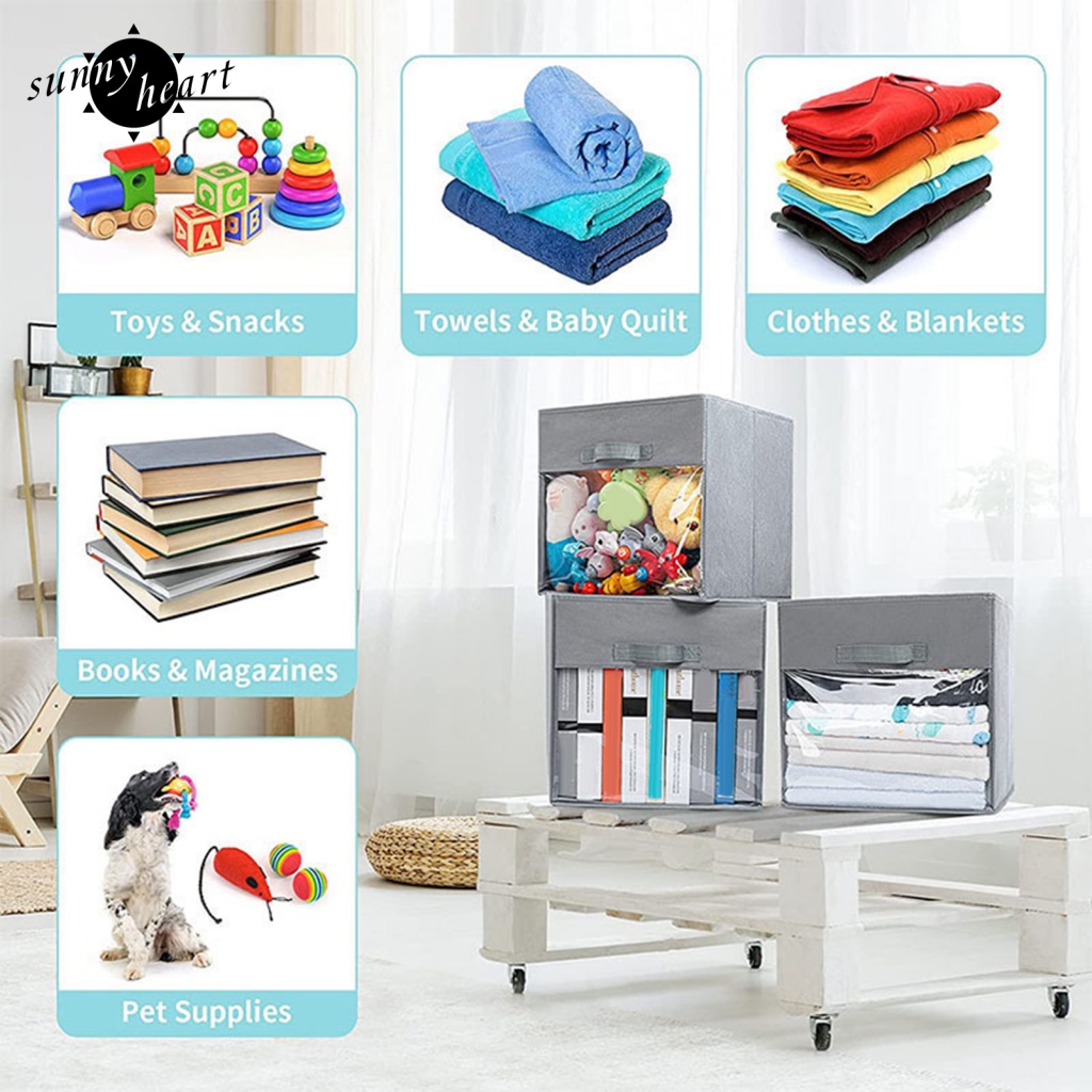 Sunnyheart 2 Khối Lập Phương Lưu Trữ Tiện Lợi Phía Trước Cho Phòng Khách / Phòng Ngủ / Phòng Khách / Phòng Khách / Phòng Ngủ