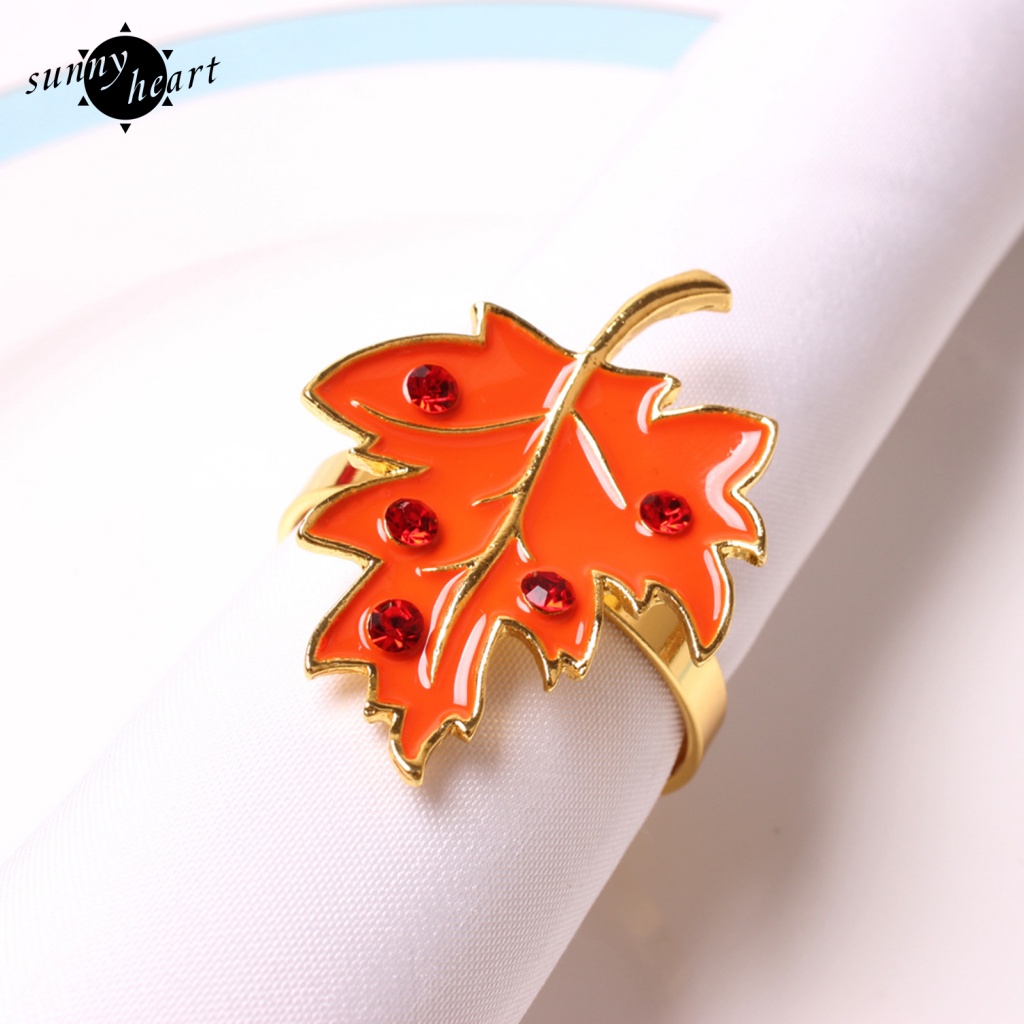 Sunnyheart Set 6 Nhẫn Khăn Ăn Vải Màu Cam Mạ Kẽm Phù Hợp Với Nhiều Loại Trang Trọng Và Thông Tin Hoàn Hảo Cho Tiệc Halloween Lễ Tạ Ơn