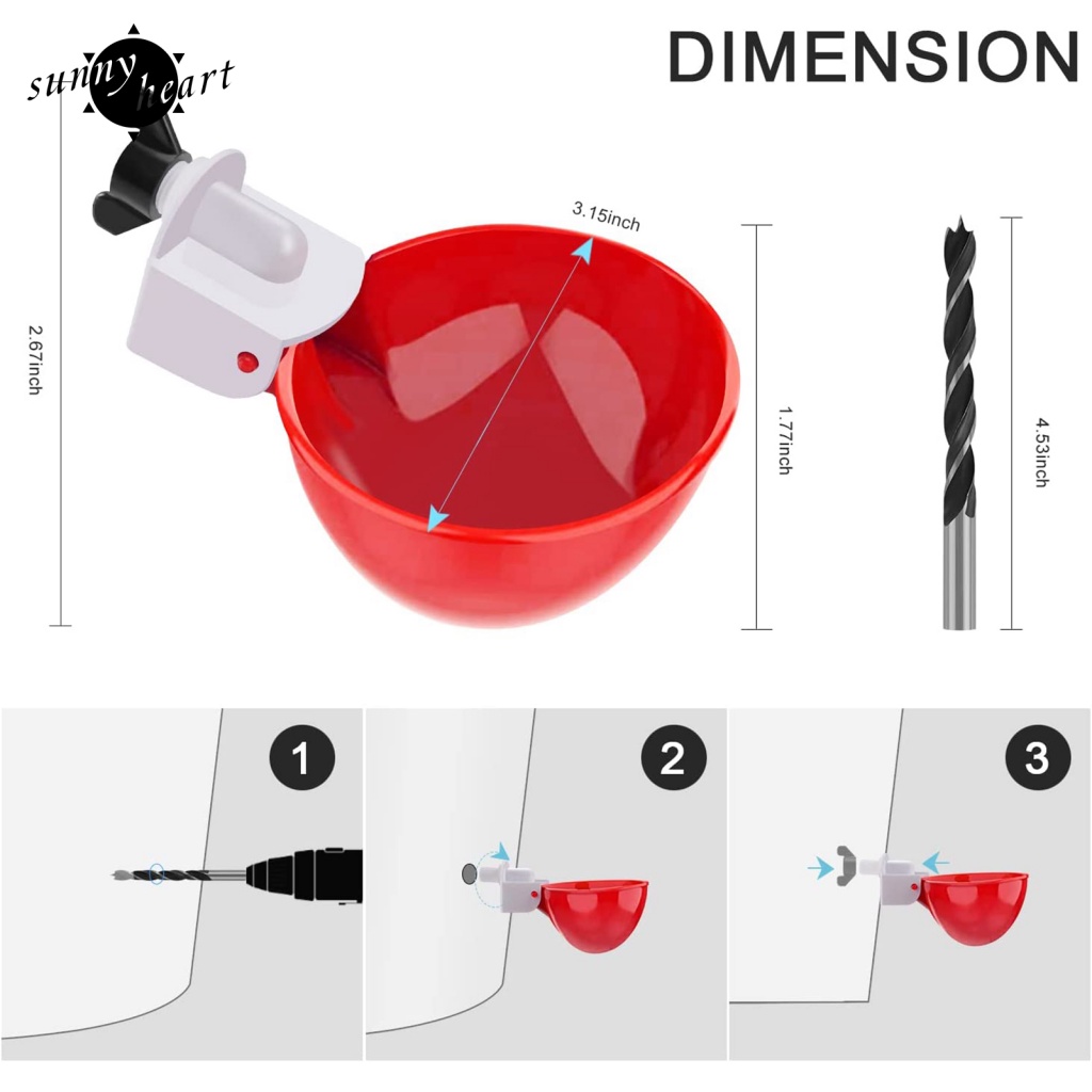 Sunnyheart 1 Bộ Giải Pháp Tưới Nước Tự Động Cho Thú Cưng Và Gà Vịt Gà