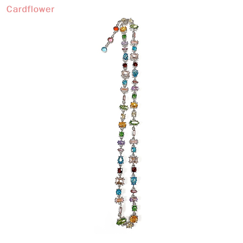 < Cardflower > Vòng cổ Thời Trang Nữ Mặt Đá Zircon Pha Lê Ngọt Ngào Đơn Giản Cá Tính Mới