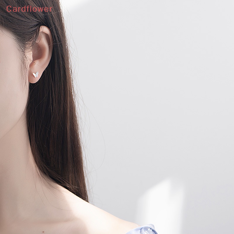 1 Cặp Bông Tai Hình Bướm Đơn Giản Thời Trang Nữ Mới