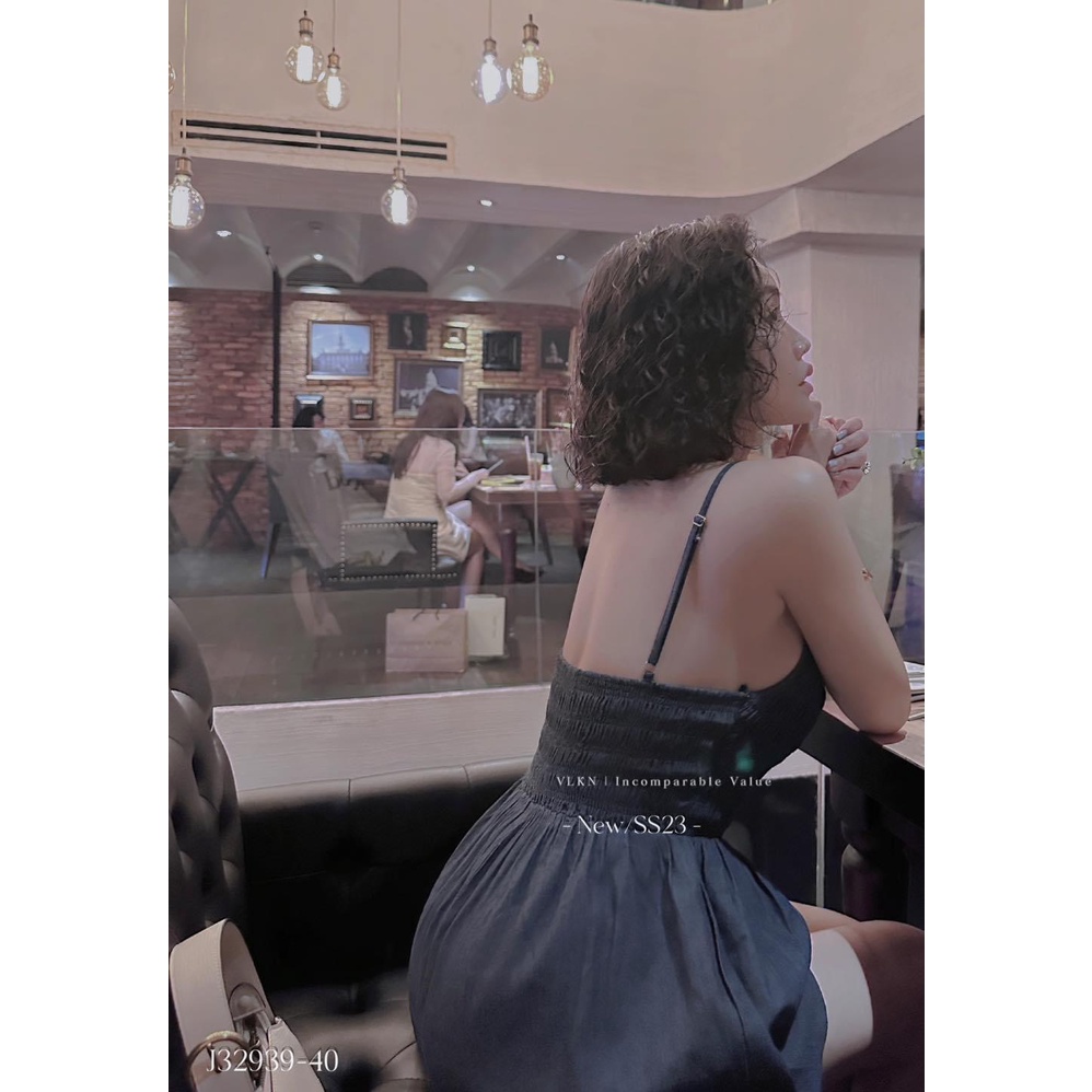 Jump yếm 2s denim nhúng ngực