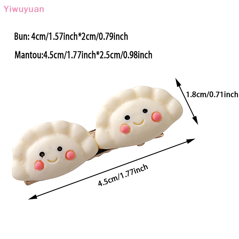 < Yiwuyuan > Kẹp Tóc BB Hình Bánh Bao Hấp Nhỏ Nhắn Dễ Thương Ngọt Ngào Phong Cách Hàn Quốc Cho Nữ