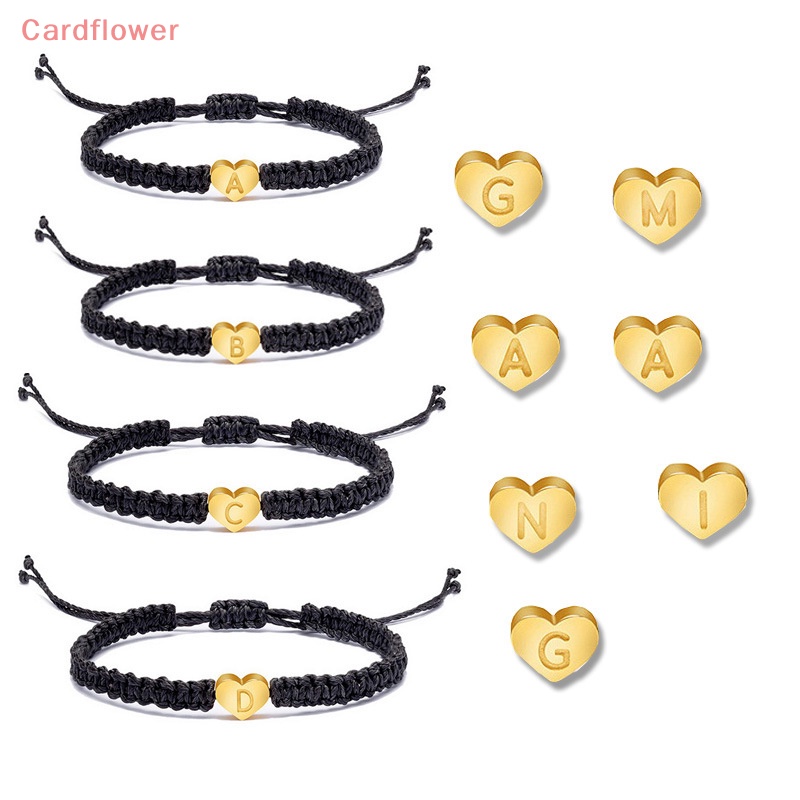 Vòng Tay Dây Bện Mặt 26 Chữ Cái A-Z Thời Trang Cho Cặp Đôi