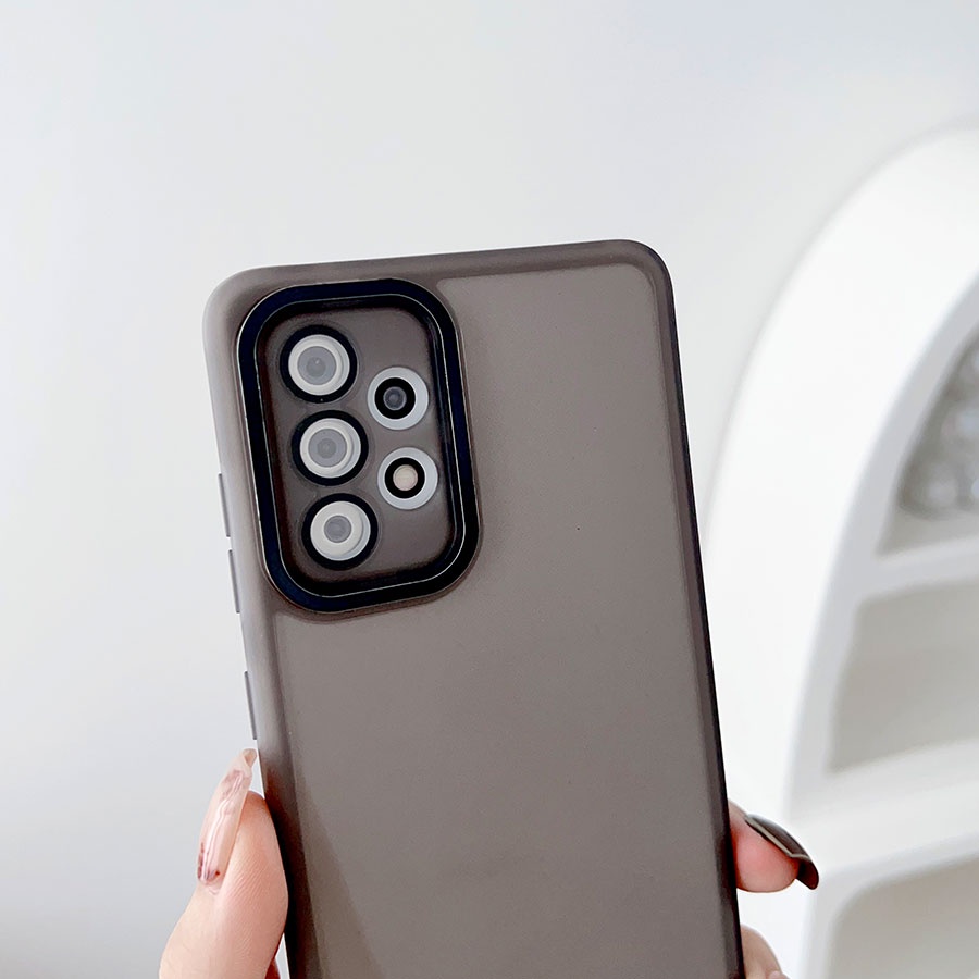 Ốp Điện Thoại Silicon Trong Suốt Bảo Vệ Camera Cho Samsung Galaxy A54 A34 A24 A14 A73 A53 A33 S23 Ultra S23 Plus