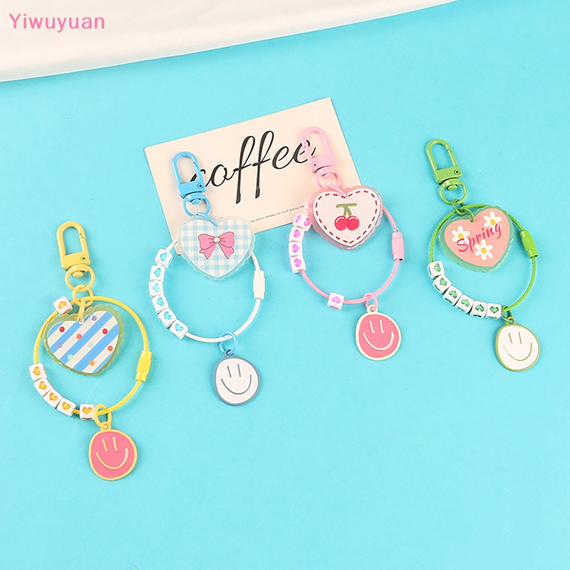 Móc Khóa Hình Trái Tim Mặt Cười Hoạt Hình Dễ Thương