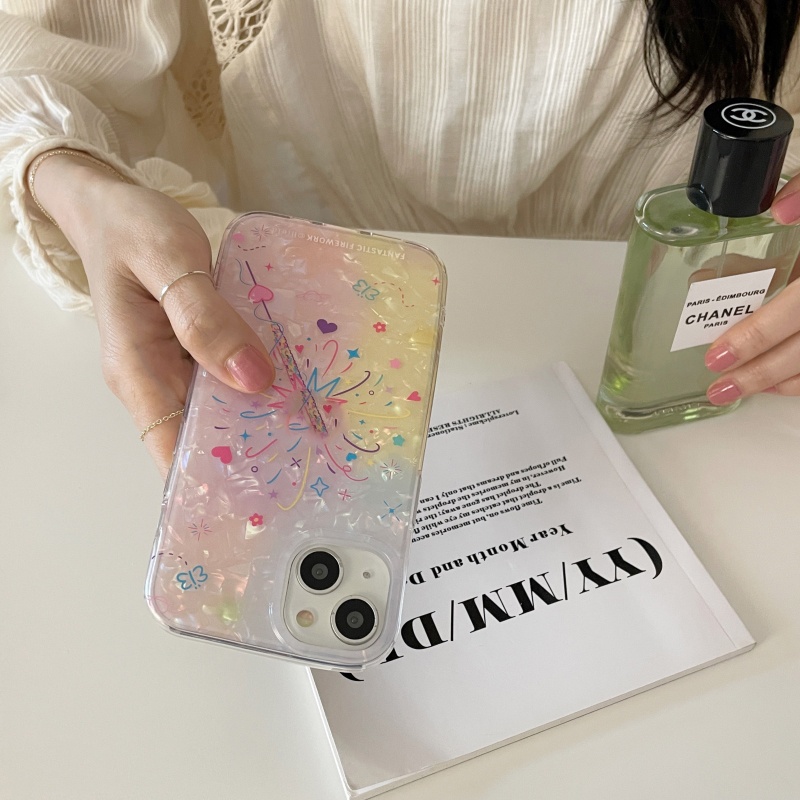 Ốp Điện Thoại Silicone Mềm Trong Suốt Chống Sốc Họa Tiết Pháo Hoa Cho iPhone 14 13 12 11 Pro Max 14 Plus