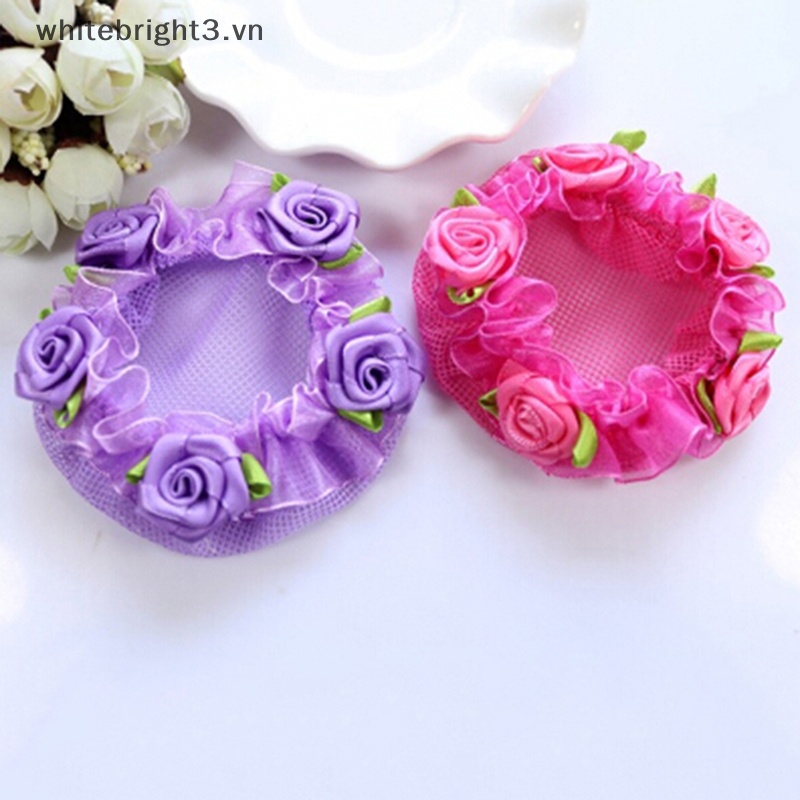 * Làm Đẹp * Dây Buộc Tóc Lưới Hình Bông Hoa Dễ Thương Cho Bé Gái