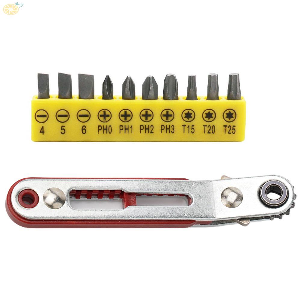 【VARSTR】Ratchet Wrench Double Head Elbow Head Handle Hexagon Offset Screwdriver