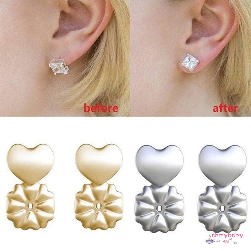 【OMB】 Fashion Korean Style Heart Shape Ear Studs Alloy Dangle Earrings Women